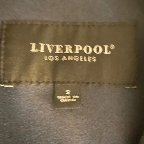 S Suede Faux LiverPool Biker Moto Jacket Coat Navy Blue/Silver Accents NWT New! - Picture 3 of 9